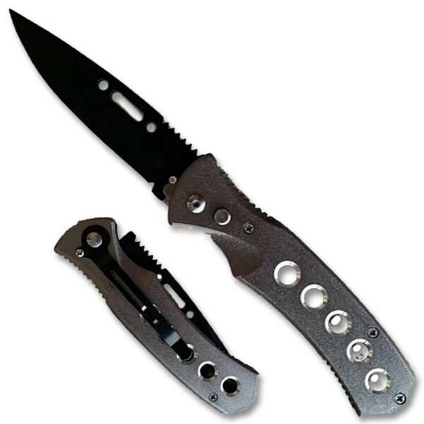 Auto Black on Grey Alloy Handle Other Brands Gladewater Knife