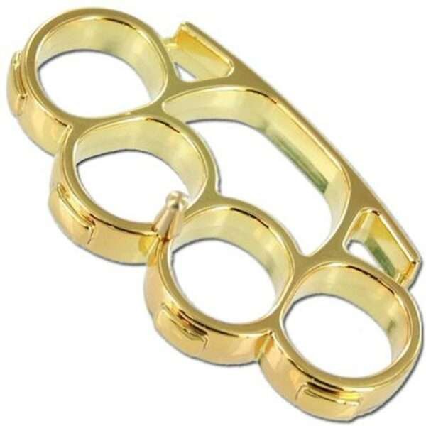 Iron Fist Knuckleduster Paperweight Buckle Gold Knuckles Gladewater Knife