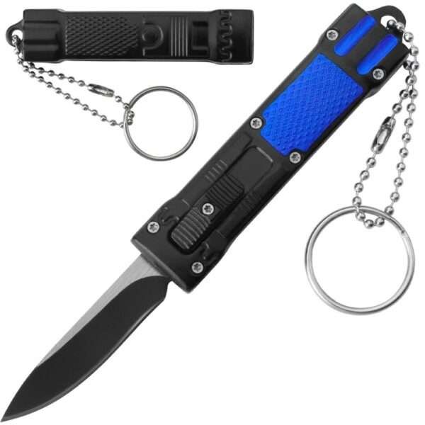 Mini Blue Key Chain OTF Knife Other Brands Gladewater Knife