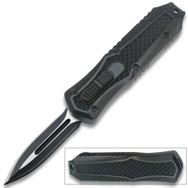 Legends Micro Black OTF Double Edge Blade Knife Legends Gladewater Knife