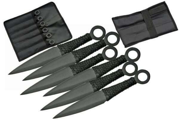 6.5″ 6PC KUNAI SET WITH SHEATH Knives Gladewater Knife