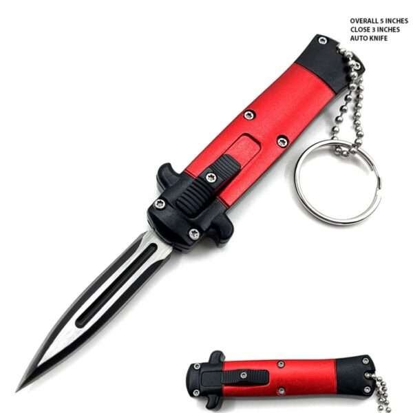 Mini Red Key Chain OTF Knife Double Edge Blade Other Brands Gladewater Knife