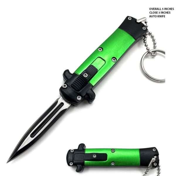 Mini Green Key Chain OTF Knife Double Edge Blade Other Brands Gladewater Knife