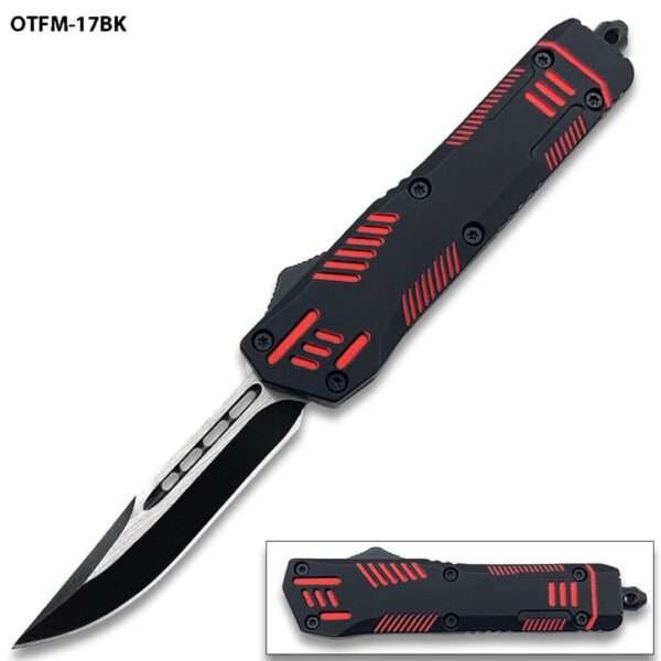 Red Hills OTF Drop Point Blade W/Glass Breaker Single Edge Other Brands Gladewater Knife