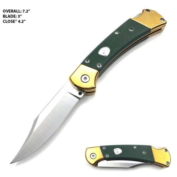 Folding Hunter Auto Green G10 Handle Other Brands Gladewater Knife