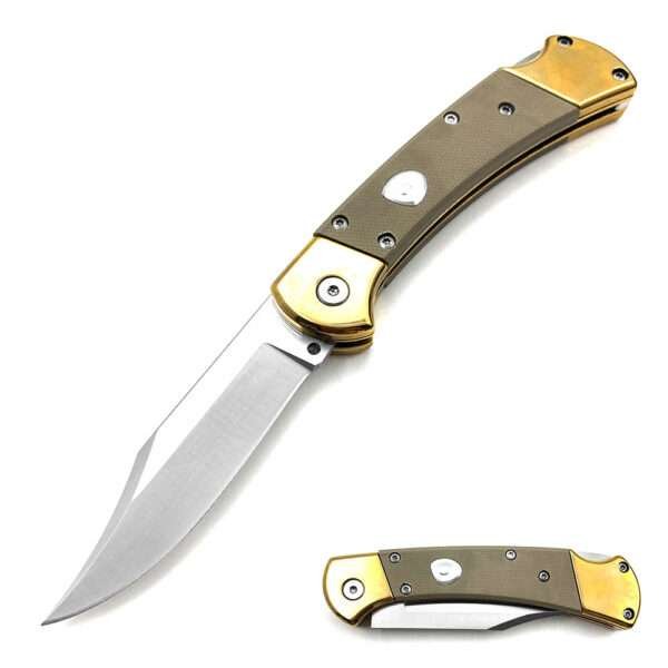 Folding Hunter Auto Tan G10 Handle Other Brands Gladewater Knife