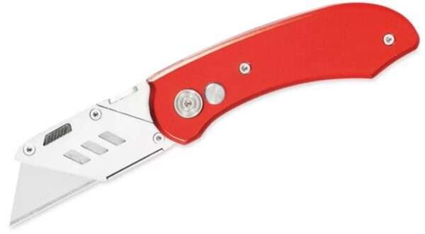 Compact utility knife safely folds to fit in your pocket RED Tools Gladewater Knife