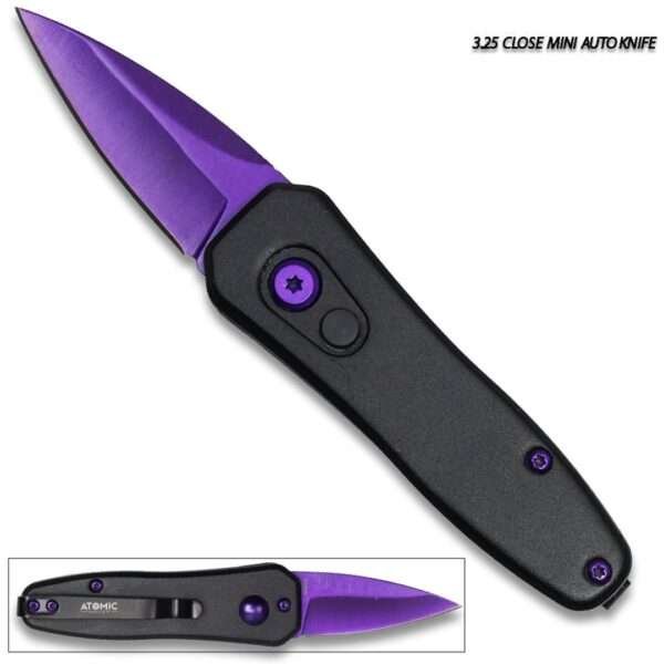 Auto 2″ Purple Spear Blade Mini Other Brands Gladewater Knife