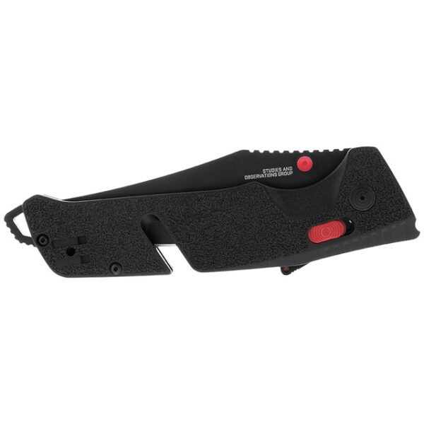 SOG-TRIDENT AT – BLACK & RED – PARTIALLY SERRATED SOG Gladewater Knife