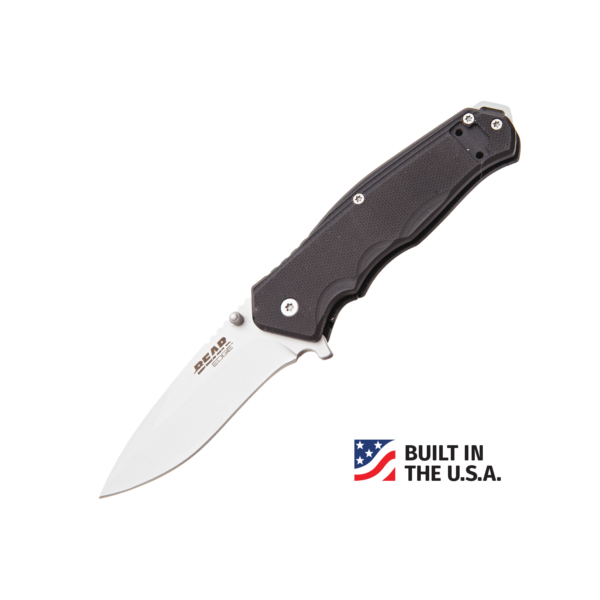 4 In. Black G10 Sideliner W/trigger And Ball Bearing Washers Bear & Son Gladewater Knife