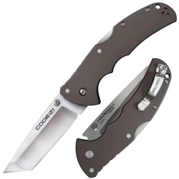 ColdSteel – Code 4 Tanto Point Plain with S35VN Steel Cold Steel Gladewater Knife