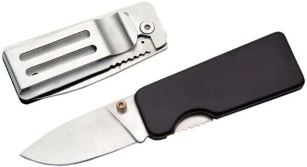 MONEY CLIP 2.5 in. BLACK WITH KNIFE Rite Edge Gladewater Knife