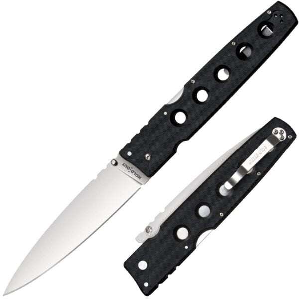 HOLD OUT 6″ BLADE PLAIN EDGE BLACK S35VN Cold Steel Gladewater Knife