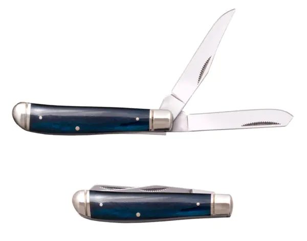 MINI TRAPPER 2 BLADES BLUE BONE HANDLE Cold Steel Gladewater Knife