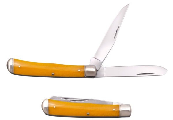 TRAPPER KNIFE  2 BLADES YELLOW BONE HANDLE Cold Steel Gladewater Knife