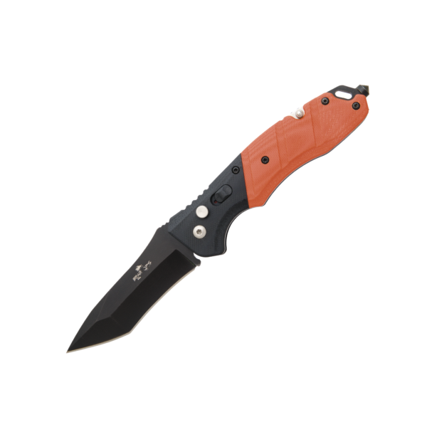 4 3/4 In. Auto Bold Action? V G10 Survival Orange/black W/black Blade Bear & Son Gladewater Knife