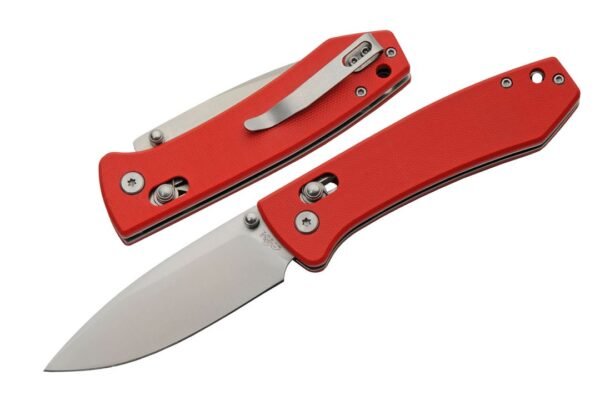 4.25in. Red G10 ROLLING LOCK (RLS) FOLDER Gladewater Knife